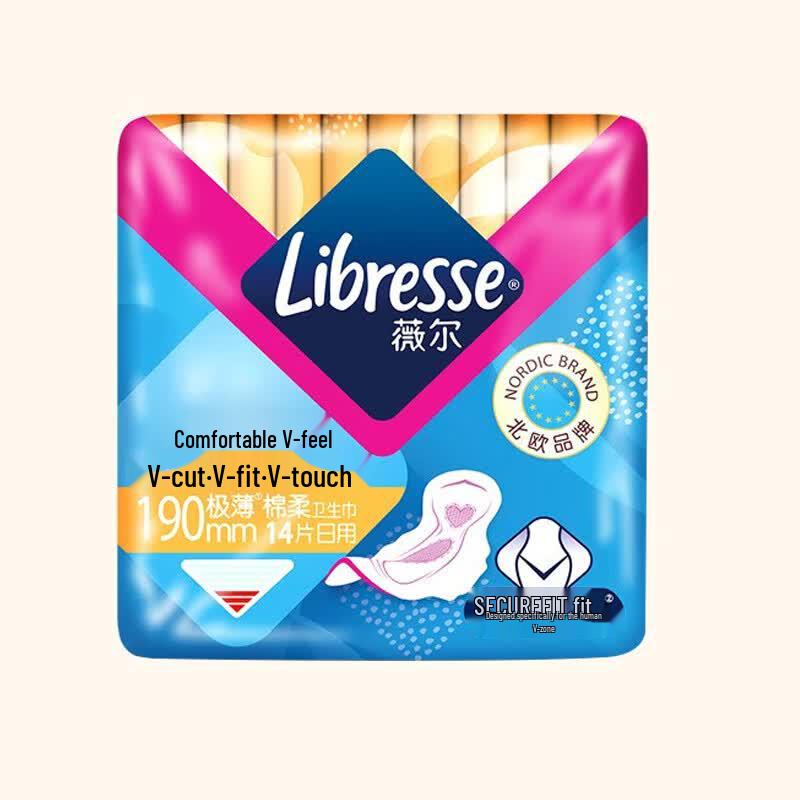 Libresse V-Feel Ultra-Thin Day Sanitary Pads, 190mm