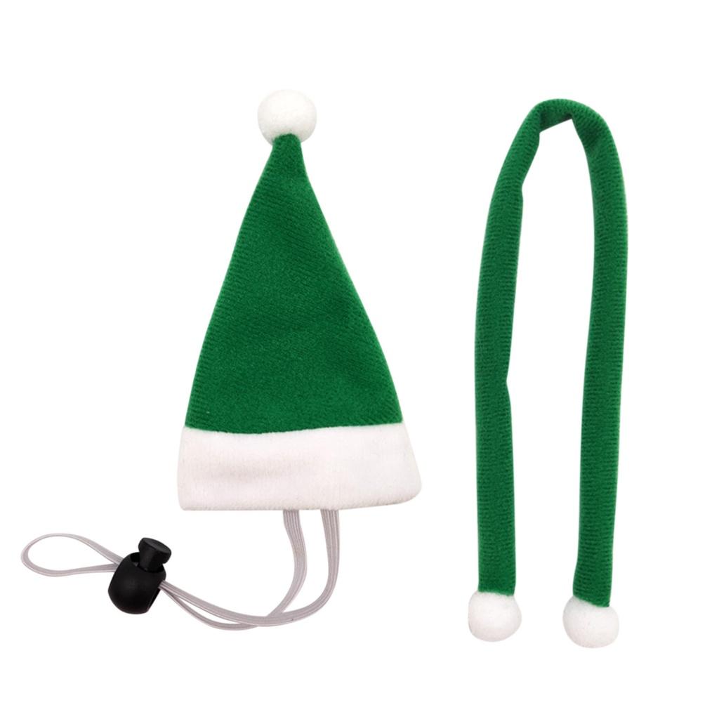 

High-quality Mini Christmas Hat With Stylish Red And White Red-green Scarf Bow Elastic Lock
