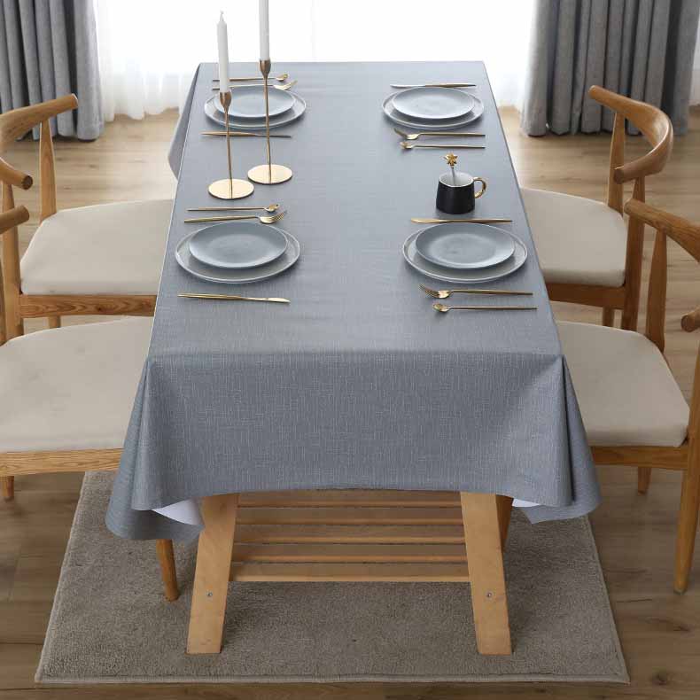 Simple Waterproof Oil Proof Heat-resistant Easy Wipe Clean Rectangular Round Table Cover Kitchen Dining Living Room PVC Tablecloth
