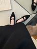 2025 autumn new pointed head with bow inner height commuting temperament women's single shoes