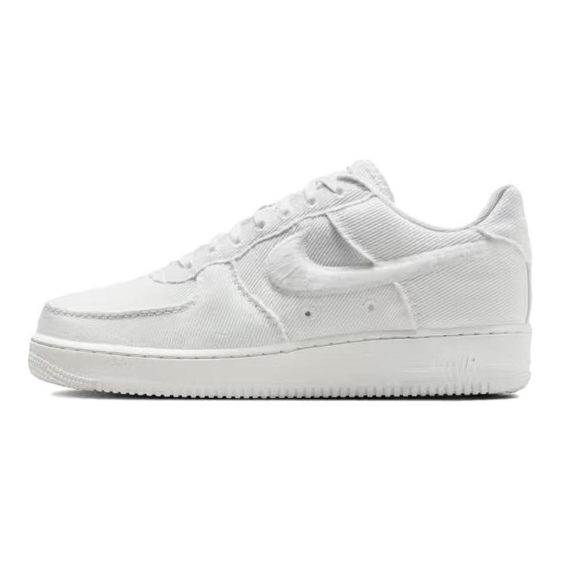 Nike Air Force 1 Low Canvas Summit White Light Orewood Brown Sneakers HV1204-100
