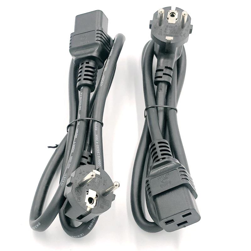 16A CE Certified European Power Cord, C19 IEC 60320, 3-Core, 1.5-2.5mm²