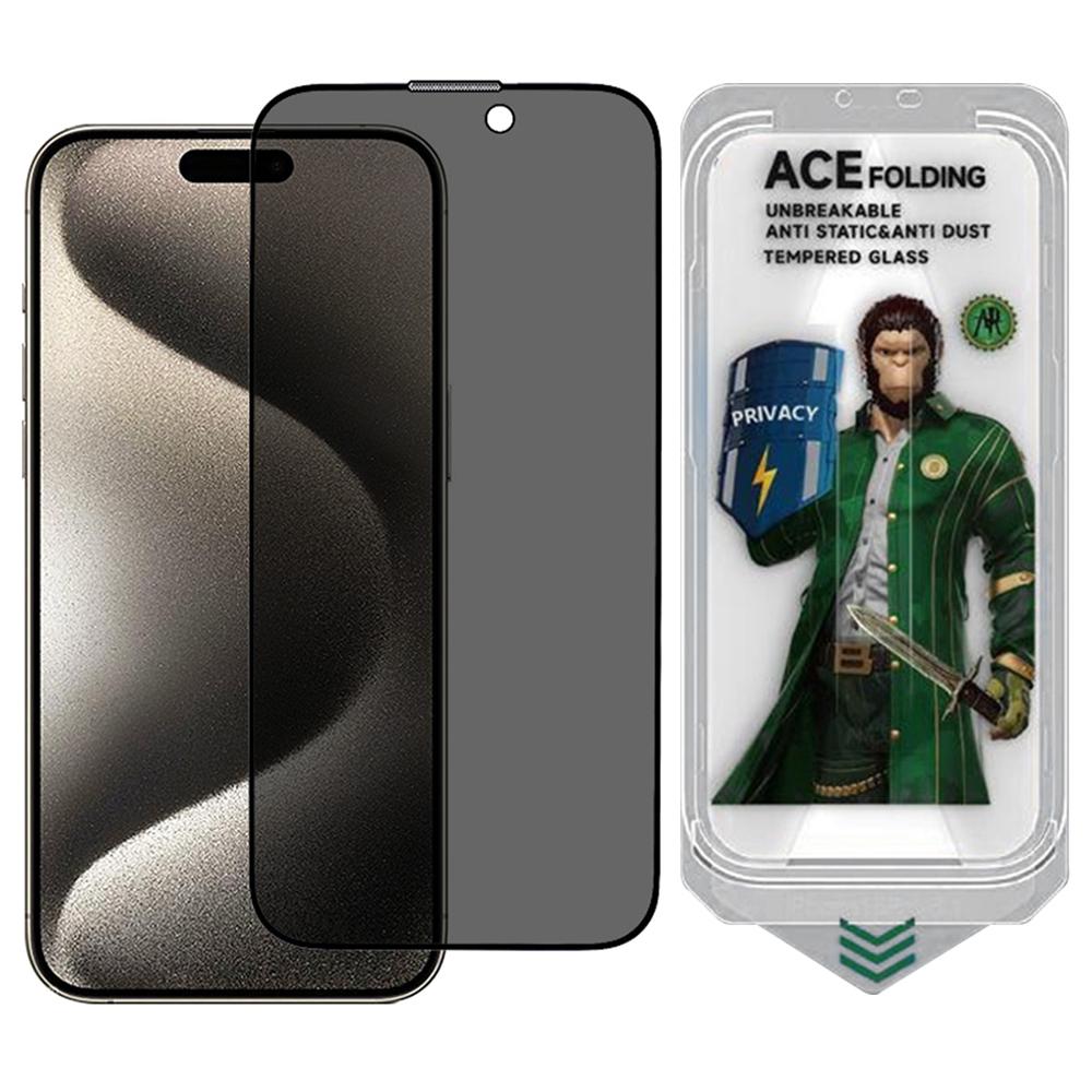 

ESHMILY Захисне скло для екрана iPhone 15 Pro Max 2.5D Високоалюмінієво-силікатне скло Плівка проти шпигунства з інструментом для легкої установки Type A