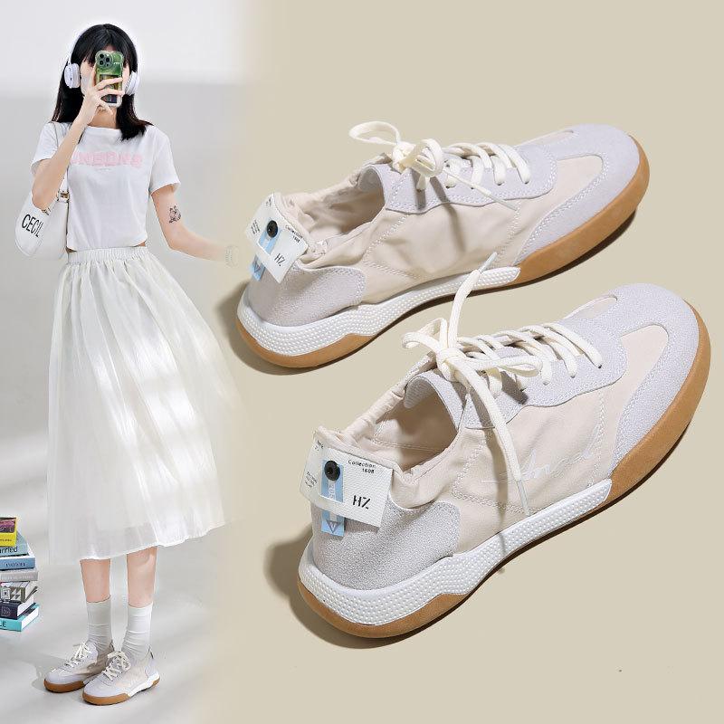 

Женские балетные тренировочные туфли нового стиля, повседневные, с вышивкой, универсальные, легкие и дышащие спортивные белые туфли для женщин 40