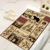 Cabin Bear Carpet Rug for Living Room Bedroom Home Sofa Decoration,Kids play Non-slip Floor Mat