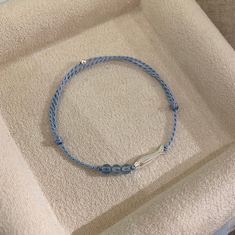 Sea Breeze Whispering~ Beaded Woven Small Fish Bracelet Stylish and Simple Commuter Versatile Bracelet Fresh and Sweet Wind Jewelry