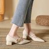 Fashion Single Shoe Women's 2025 Summer New Retro French High Heels with Pointed Toe and Mid Heel Mary Jane Womens Shoes Ladies Pumps