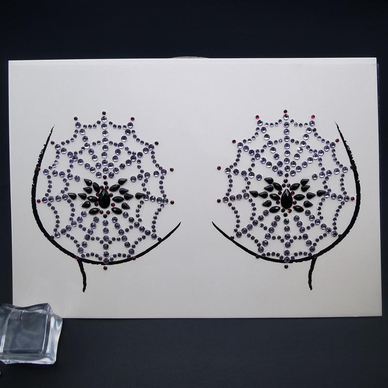 High-Quality Rhinestone Tattoo Stickers for Face and Nipple 