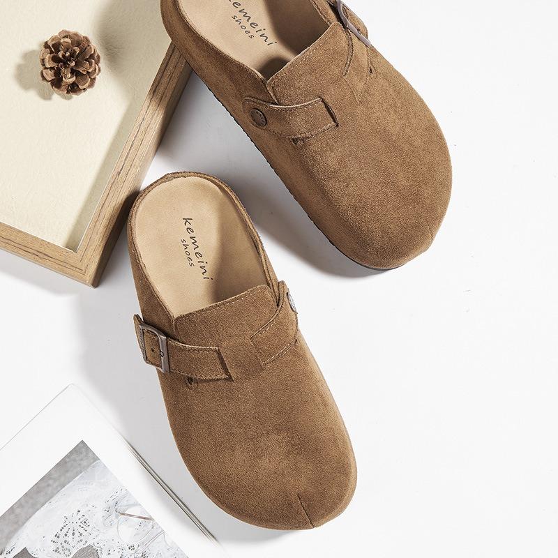 Half Slippers Women's Thick-soled Women's Autumn New Models, Small People with One Pedal, Bag Head Slippers, and Summer Women Wearing Outside