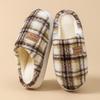 Winter cotton slippers household warm non-slip thick-soled plush home slippers color 2025 cotton shoes outer wear