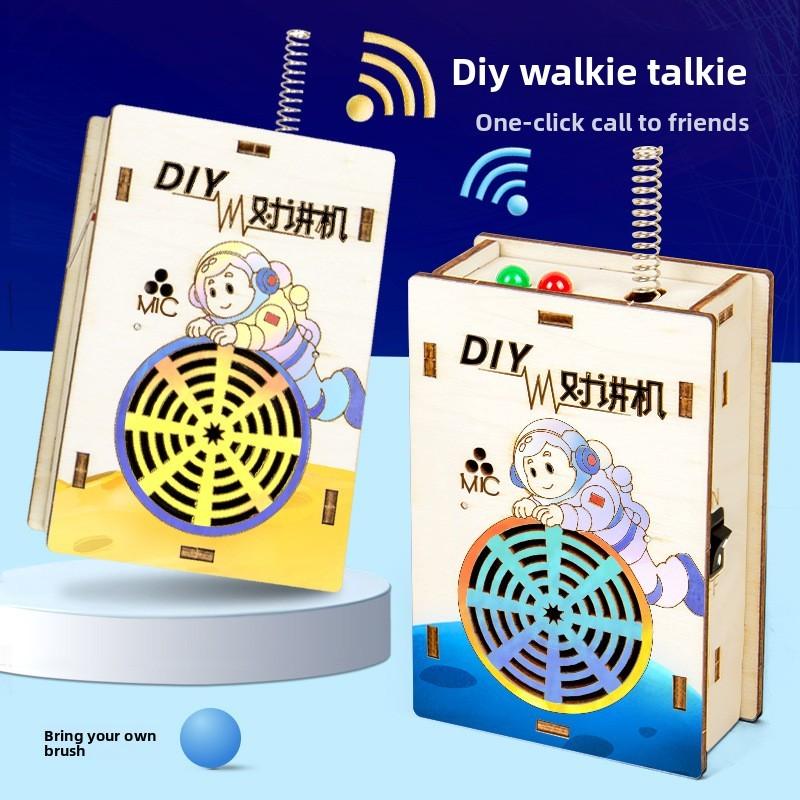 Scientific Experiment Diy Walkie Talkie Model Wireless Calling Stem Kids Craft Set