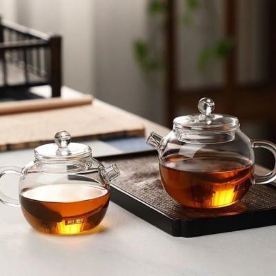 Bule de Chá de Vidro Resistente ao Calor Estilo Japonês com Filtro – Criativo Mini Infusor de Chá de Flores