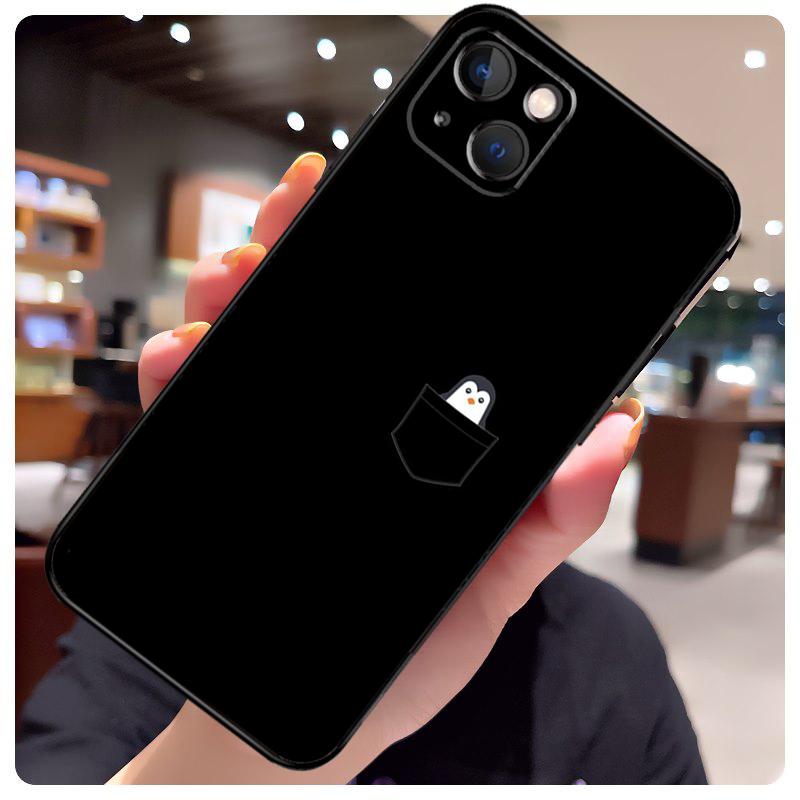 Cute Lovely Penguin Case For iPhone 16 Pro Max 14 13 12 11 15 17 Pro Max mini 15 16 Plus 16e 17 Air Phone Cover
