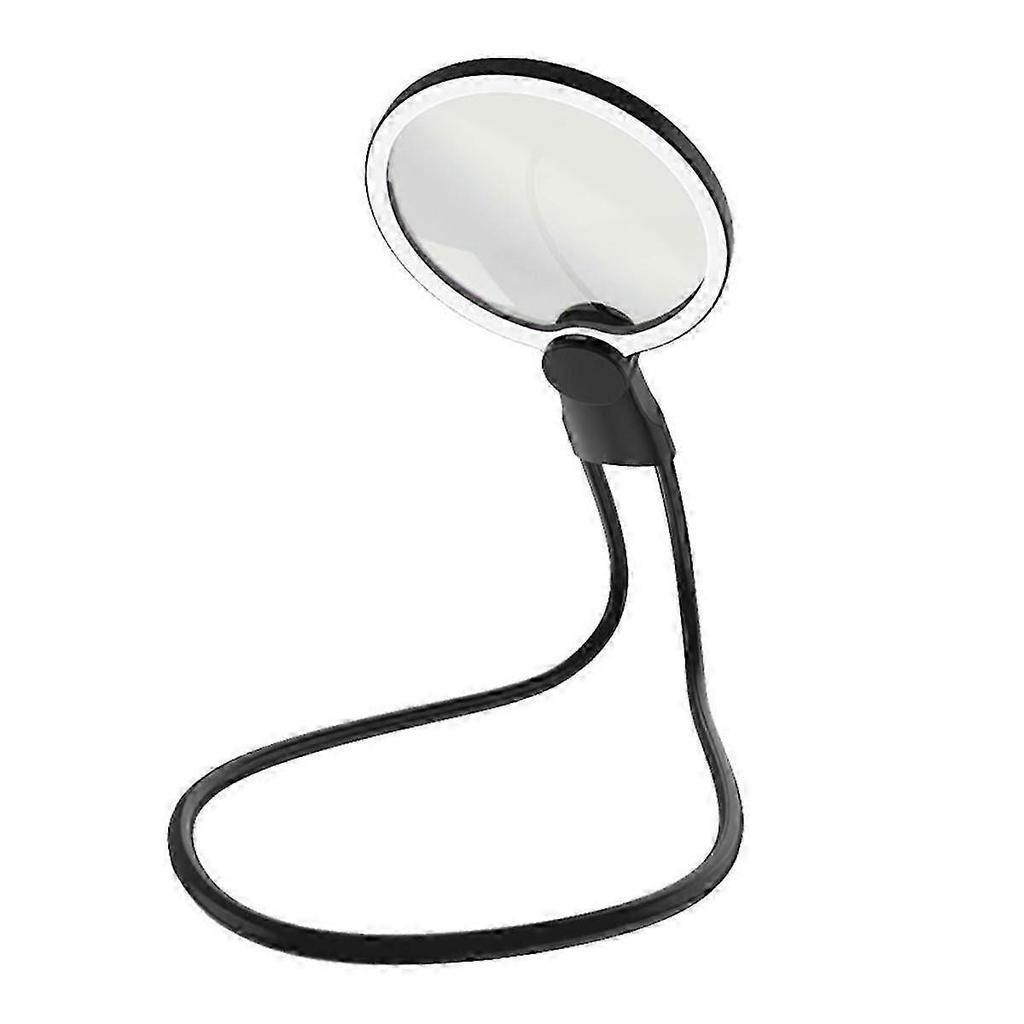 Portable Neck Flexible Magnifier with 24 LED Lights Portable HD Magnifier Elderly Reading Jewellery