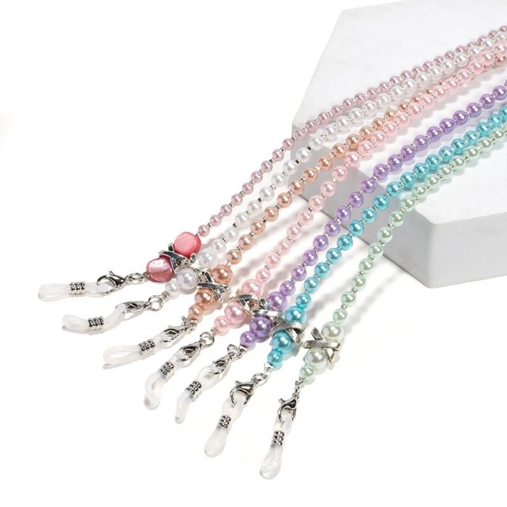 Beaded Eyeglasses Chain Imitation Pearl Anti-Loss Pearl Sunglasses Lanyard Anti Falling Glasses Hanging Rope Eyewear Accessories
