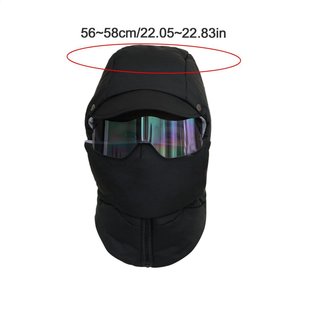 Trapper Hat For Women 4 In 1 Warm Cap Cold Weather Cap With Hood Earflap Goggles For Men Women Winter Cold Weather Cycling
