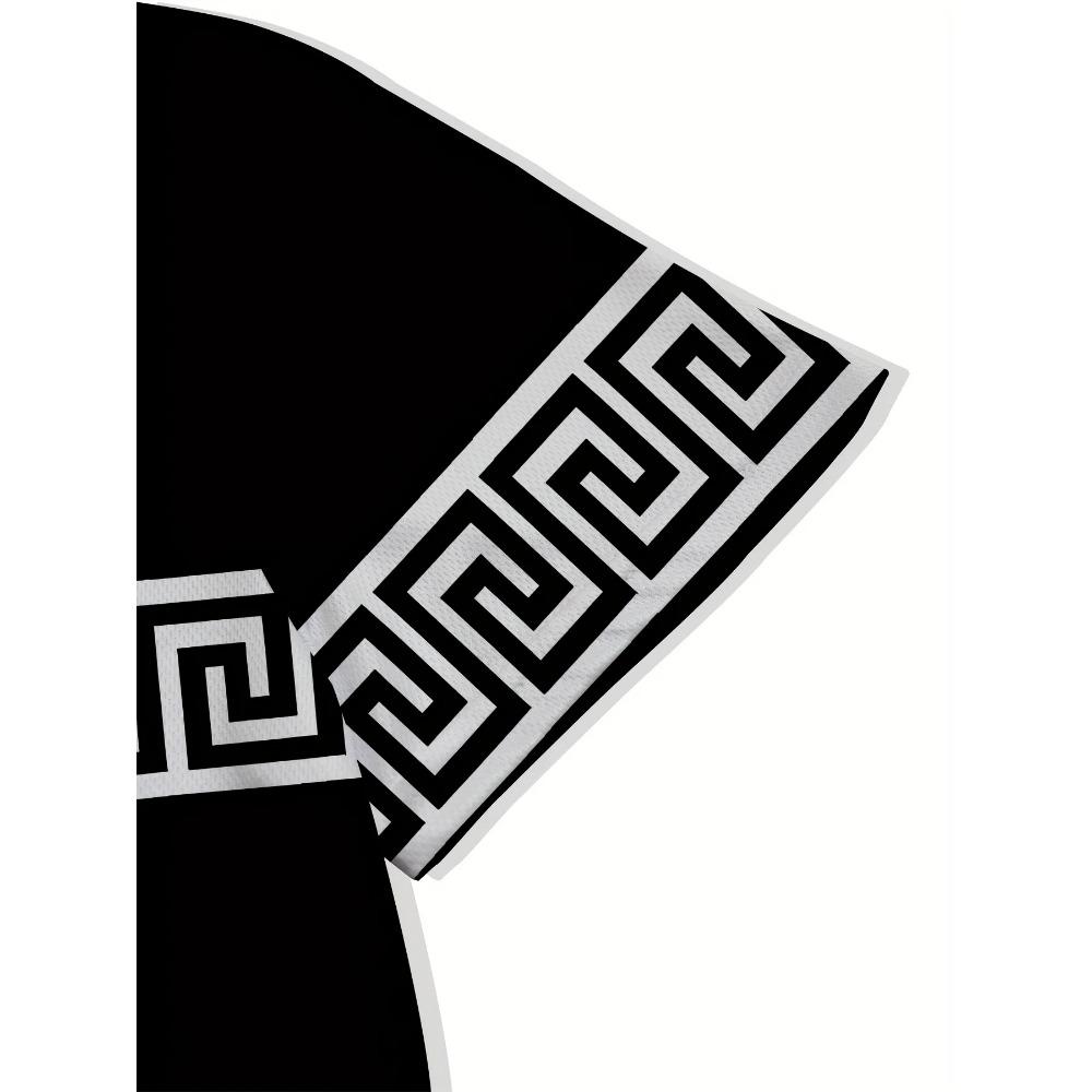 The New Men's Short-sleeved POLO Shirt for Summer 2026 Features a Casual Fashionable and Comfortable 3D Striped Pattern Print