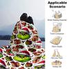 Christmas Grinch Blanket Soft Throw Blanket For Home Bedroom Bed Sofa Travel Office Solid Christmas Blanket