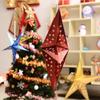 Christmas Decoration Supplies Hollowed Out Five-Pointed Star Festival Shopping Mall Shop Scene Layout Three-Dimensional Star Hanging Ornaments