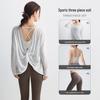Elegant Women's Yoga Cover-Up Set: Casual Spring Sportswear for Pilates & Fitness