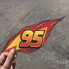 1PC Flame 95 Racing Style Motorcycle Stickers Waterproof for DIY Motorbike Fuel Tank Scooter Body Vinyl Decals Decoration