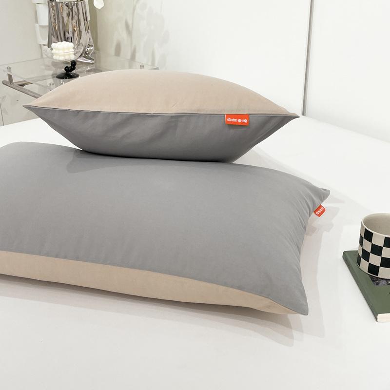 2pcs All-Cotton Washed Cotton Pillowcases, Comfortable for Bed Use, Machine Washable, Suitable for All Seasons.