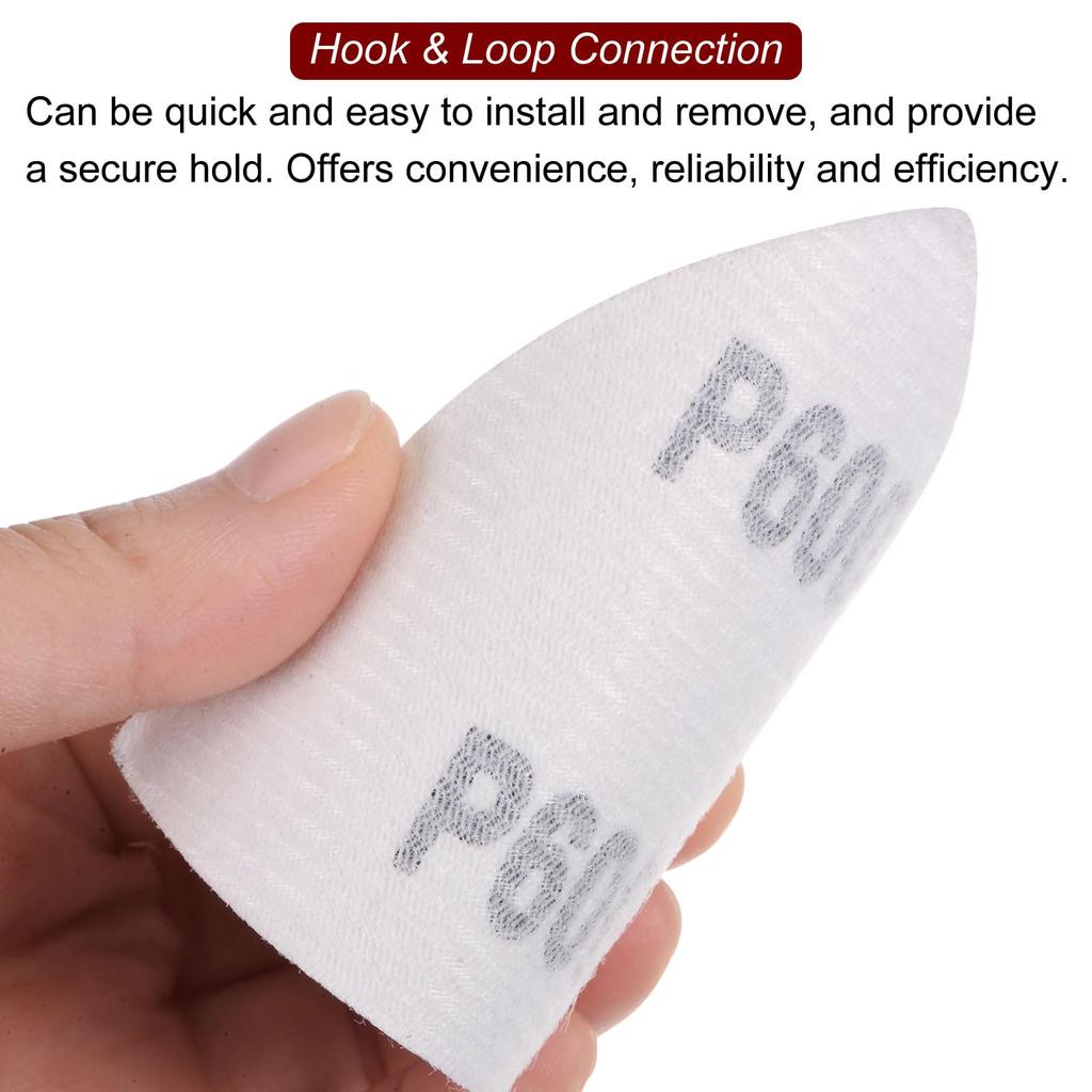 uxcell Triangular Hook and Ring and 1000 Aluminum Oxide Sanding Mouse Detail Sander Sheet 25 Grits per Pack of 100 Sandpaper, 400, 600, 800, Grits,