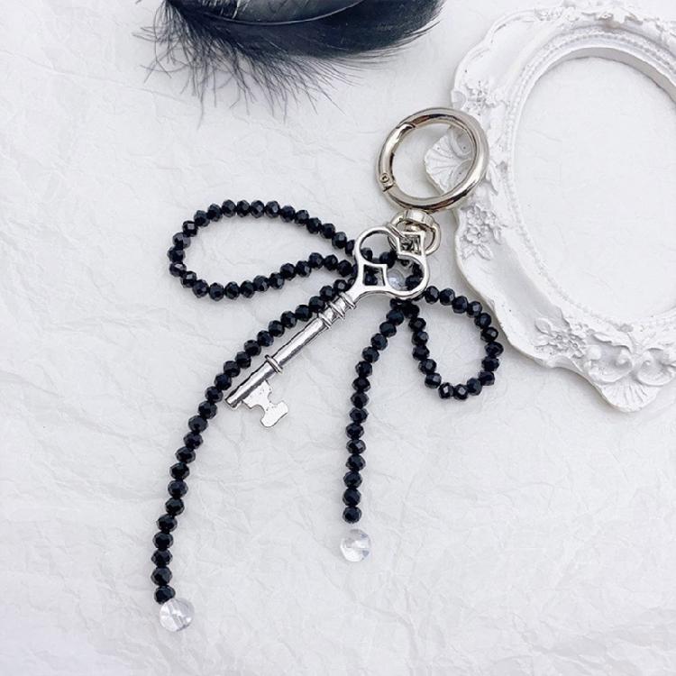 Fashionable Beaded Butterfly Pendant Phone Chain Keyring Phones Charm Keychain