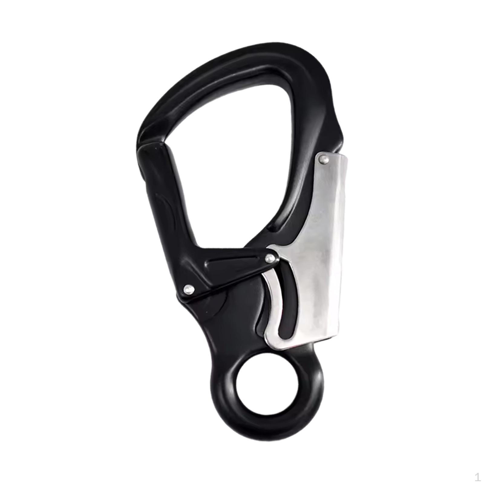 

Carabiner Clip Double Locking Snap Hook for Secure Accessories Self Rock чорний