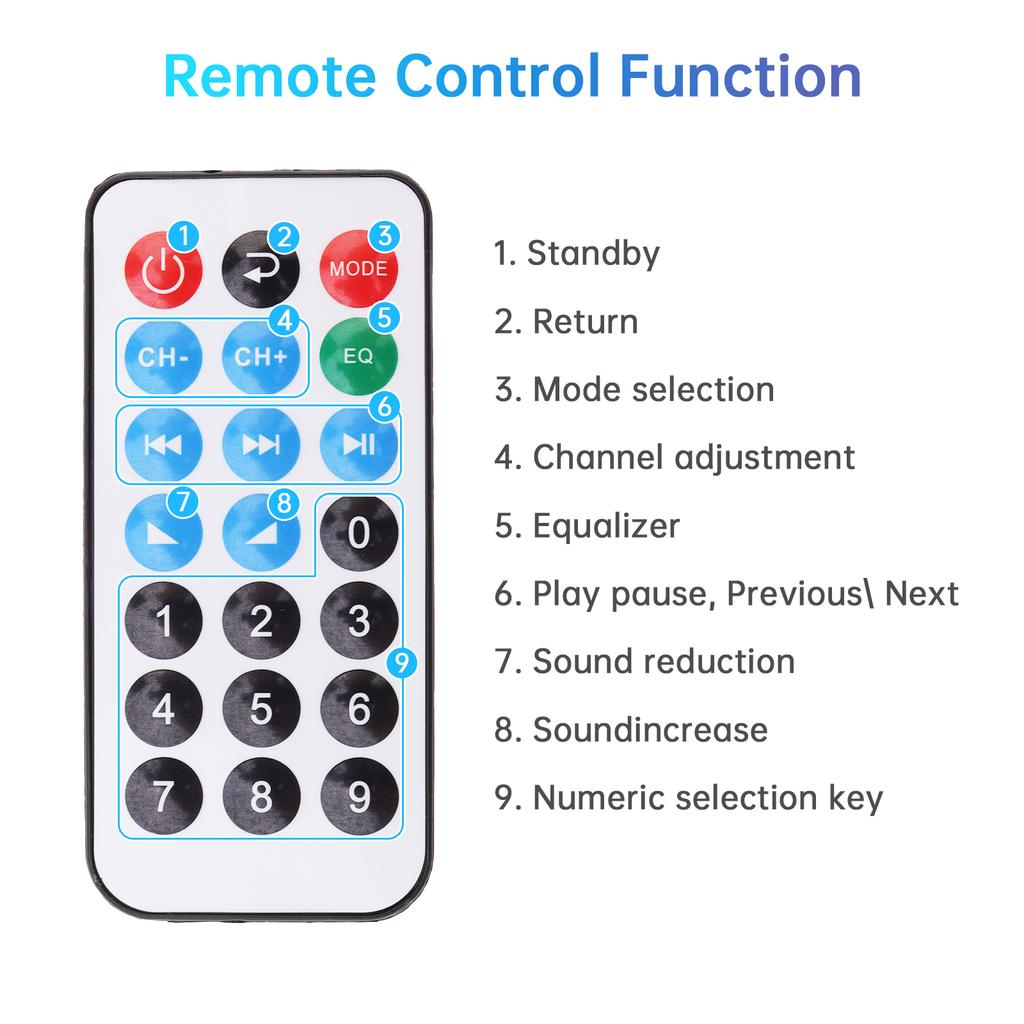 Bass & Treble Control Audio Power Amplifier,AK35 2 Channel Stereo Power Digital Audio Power Amplifier for Car / Home with USB/SD AUX Input