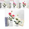 Peony Artificial Flower Pot With Blooming Buds For Home Decor And Gift