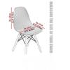 Shell Chair Covers,Jacquard Dining Room Chair Slipcover Dining Chair Covers Stretchable Slipcovers for Kitchen, Office and Living Room