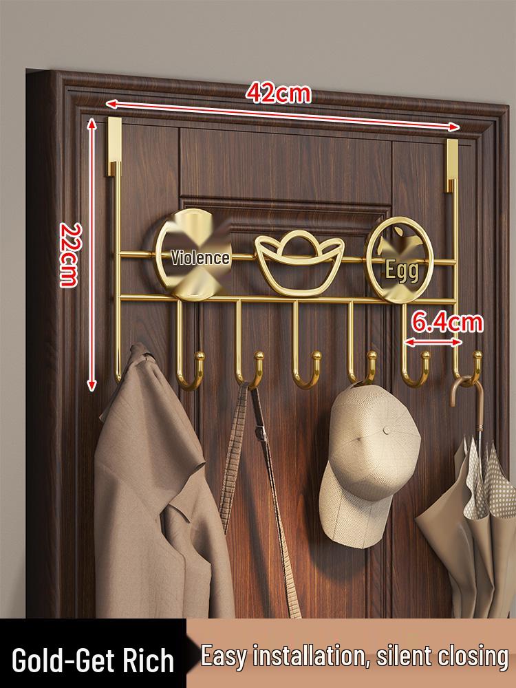 Door-Mounted Hook & Storage Rack for Clothes, Coats, and More