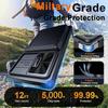 RFID Blocking Wallet Phone Case Slide Camera Cover Military Shockproof PC TPU Protective Cover for Samsung Galaxy S25 Ultra-Black
