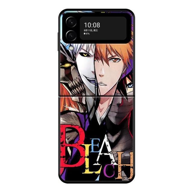 Japanische Comics Bleach Kurosaki Ichigo Hülle für Samsung Galaxy Z Flip 4 Z Flip3 5g Hülle für Galaxy Z Flip Pc Hard Phone Shell
