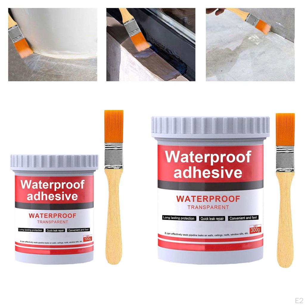Practical Waterproof Coating with Brush, Leak Clear Sealant for Ceramic Tiles