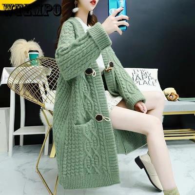 Loose and Lazy Style Knitted Cardigan for Women Long Sweater for Women Knitted Sweater Stylish Knitted Coat for Spring Autumn and Winter