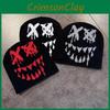 Venom Pattern Knit Cap With Acrylic Material For Cold Weather Fashion
