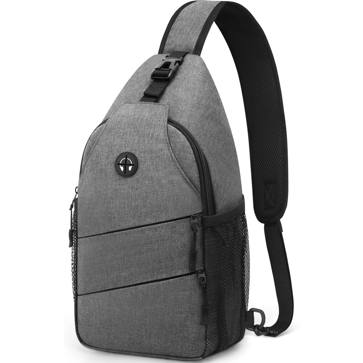 

Сумки через плечо для женщин и мужчин, модная сумка-слинг, повседневная сумка-рюкзак с трансформируемым плечевым ремнем серый