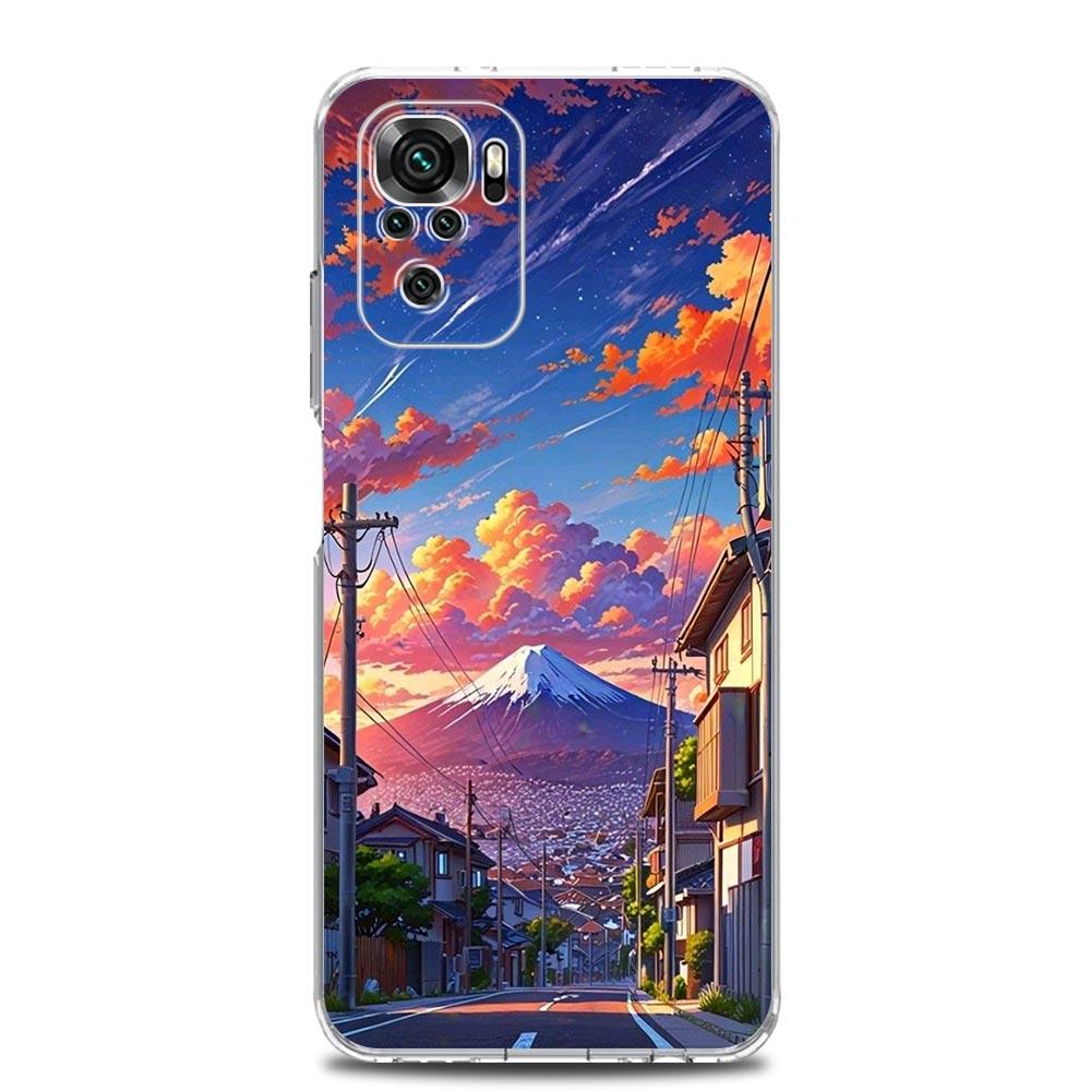 Japanese Landscape Soft TPU Phone Case For Xiaomi Redmi Note 15 14 13 12 4G 10 11 Pro Plus 5G 14C 13C 12C 10C 9A Cover