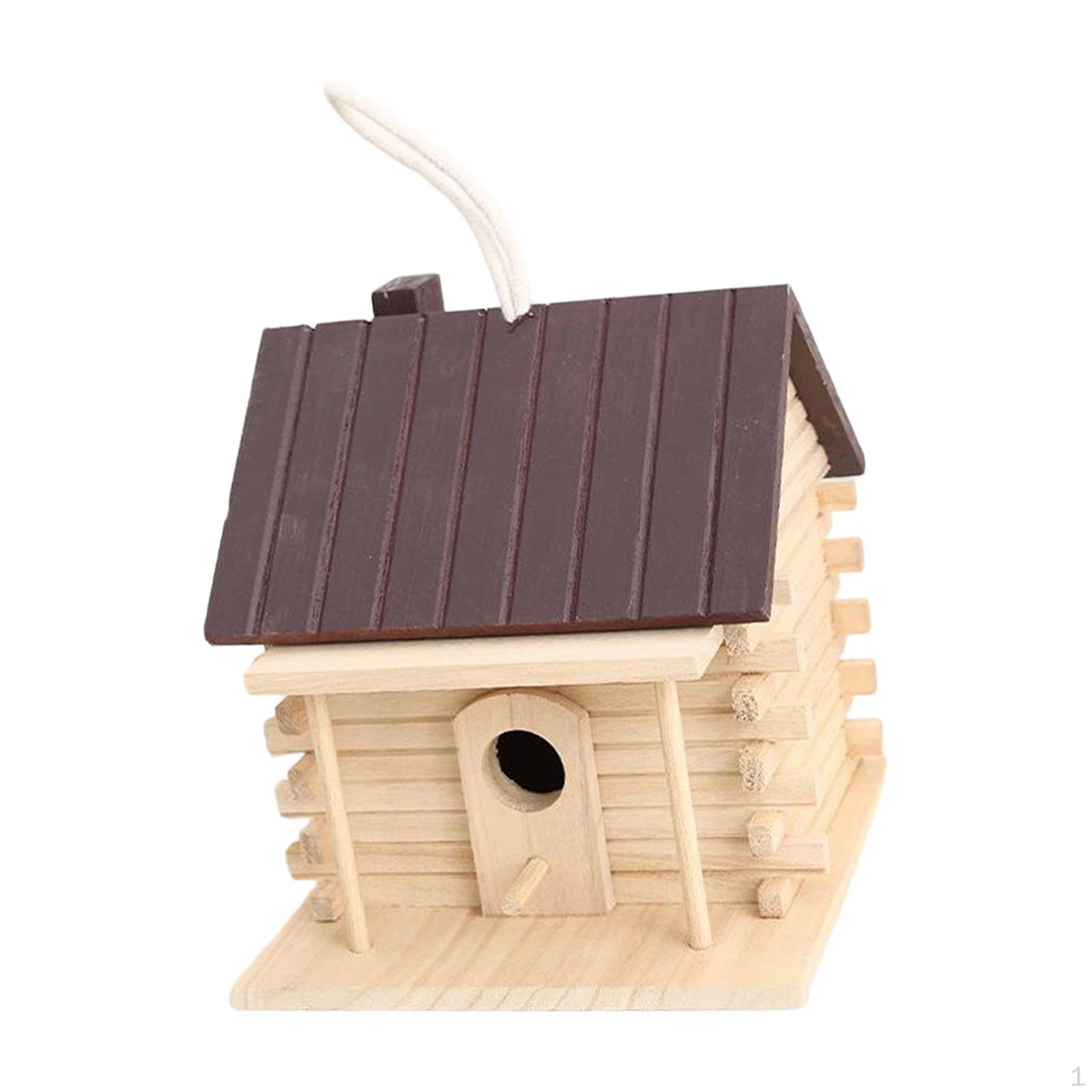 

Birdhouse for The Garden, Bird Shelter As A Gift, to Assemble, Hanging Terrace Brown