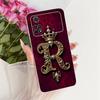 Modische Silikonhülle mit Initialen und Krone für Xiaomi Poco M4 Pro 4G und Xiaomi Poco M4 Pro 5G (Bumper)