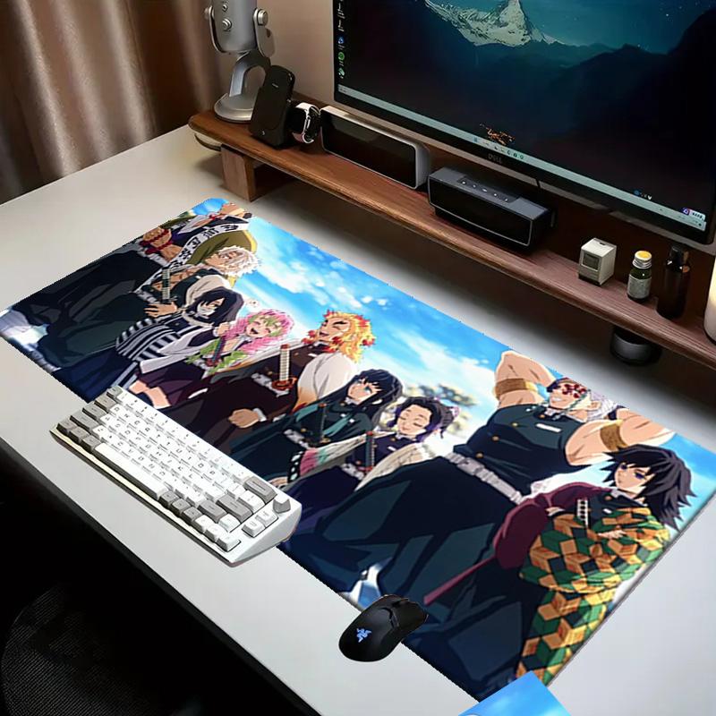 Demon Anime Group   Mouse pad Office Desk Mat, Gaming Mouse Pad Mousepad, keyboard pad,Heavy-Duty Non-Slip Rubber Backing, Gift