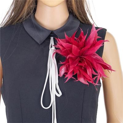 Mode Feder Brosche Straußenfeder Schal Clip für Frauen Broschen Anstecknadeln Kleid Zubehör Boutonniere Damen Haar
