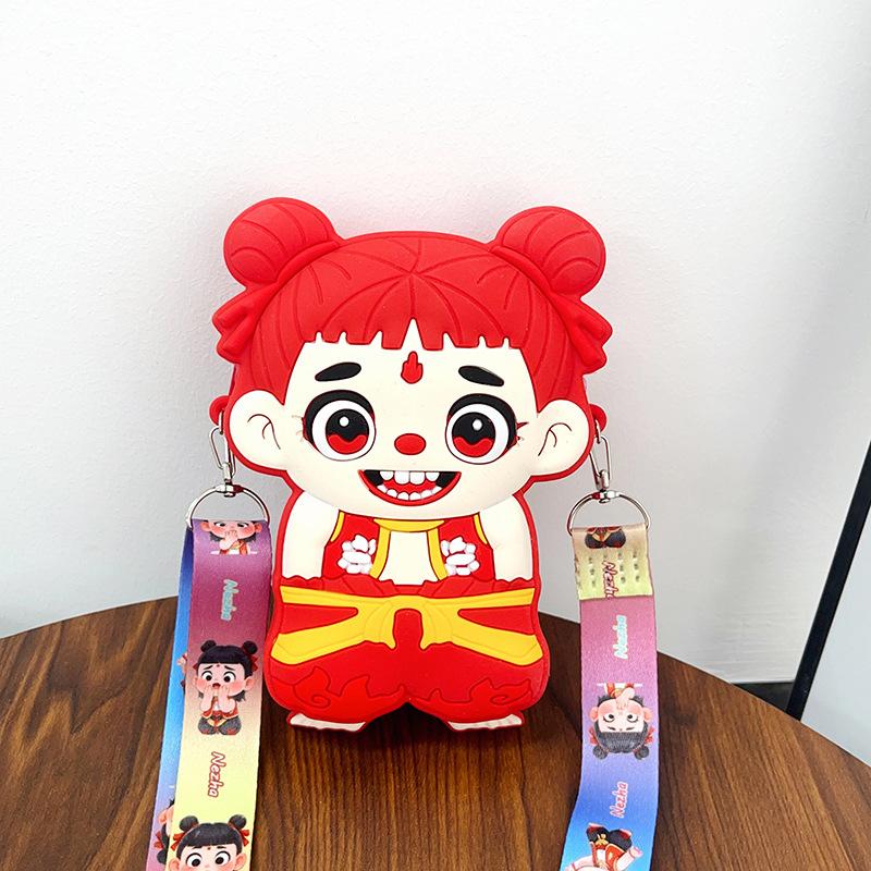 Creative Change Bag Nezha Cartoon Children's Bag Boys and Girls Cute Bag Guochao Magic Child Peripheral Shoulder Oblique Span Bag