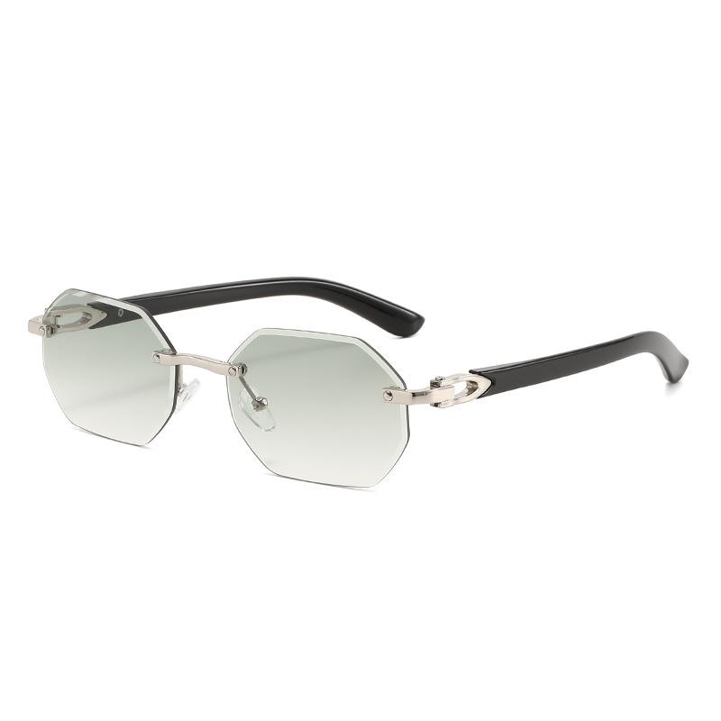 Trend infinity polygonal glasses gradual change simple light luxury sunglasses color-changing glasses bag flower stand sunshade sunglasses versatile