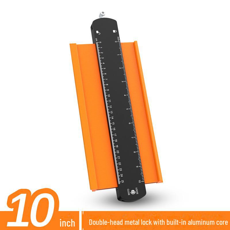 Adjustable Contour Gauge with Wide Lock for Profiling and Measuring Arcs