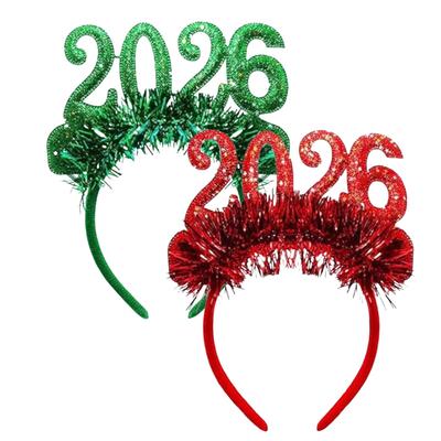 Party Kopfschmuck Glitzer Kopfschmuck mit 2026 Nummer Neujahr Haarband Kostüm Kopfschmuck für Frauen Kostüm Geburtstagsveranstaltungen Zuhause