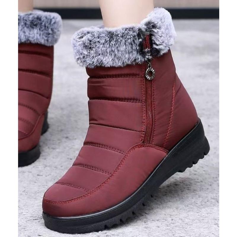 Snow Boots, Women's Cotton Shoes, Ankle Boots, Fleece and Thickened Shoes, Large Size