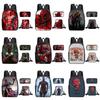 Large Capacity Deadpool Backpack Set For Students Featuring Stylish Geometric Patterns And Waterproof Design